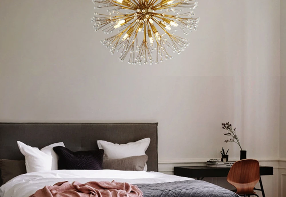 flush crystal chandelier